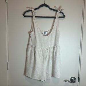 Princess Polly Beige Textured Romper